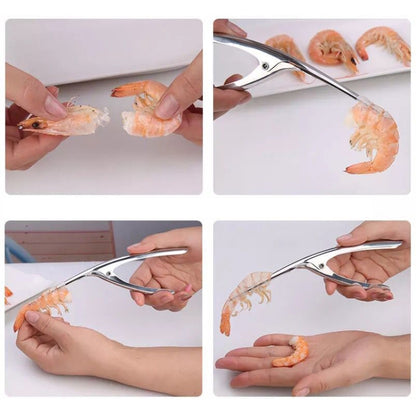304 สแตนเลสกุ้งปลอกกระสุนเครื่องมืออาหารทะเล SHELL Remover Gadgets ครัว, Seafood Shell Remover