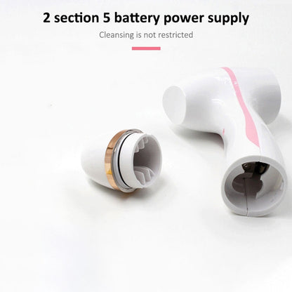CNaier AE-868 แบตเตอรี่ขับเคลื่อนซิลิโคนอัลตราโซนิกการสั่นสะเทือนใบหน้าดูแลผิวไฟฟ้าทำความสะอาดผิวหน้า, AE-868(Pink), AE-868(Blue)
