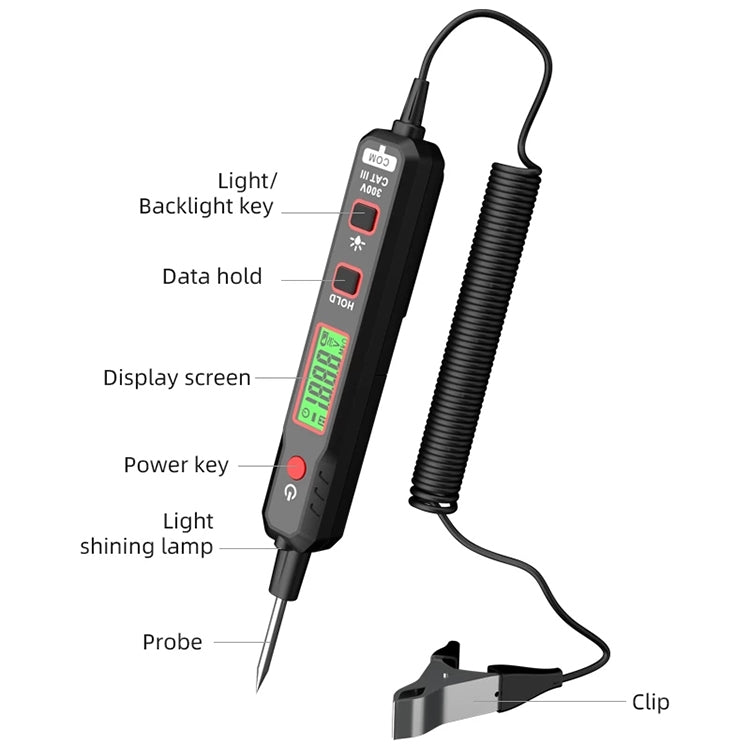 HABOTEST HT86A รถดิจิตอลจอแสดงผลวงจรปากกาทดสอบ, HT86A