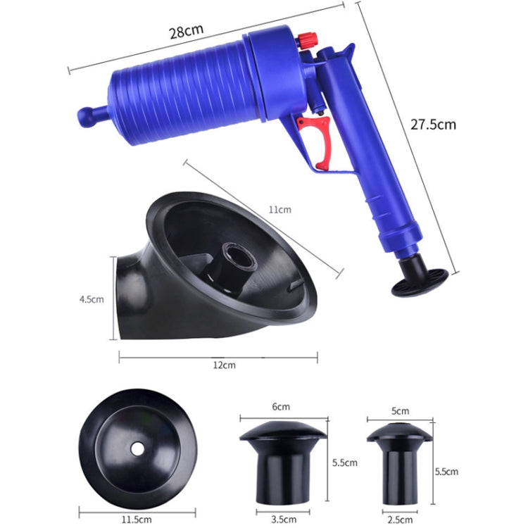 ห้องครัวห้องน้ำท่อระบายน้ำแรงดันสูงอ่างล้างจาน Air Power Blaster Cleaner Plunger Clog Remover, Pressure Drain Pipes