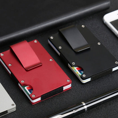 Slim Wallet Money Clip ที่ใส่บัตรเครดิต, สีสุ่ม, X-11