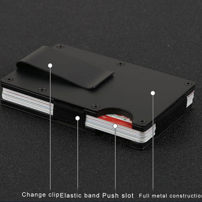 Slim Wallet Money Clip ที่ใส่บัตรเครดิต, สีสุ่ม, X-11
