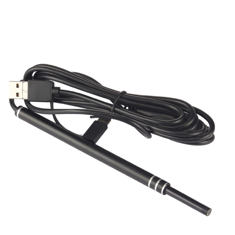 I96 3 ใน 1 USB การตรวจสอบขอบเขตหูกล้อง HD 0.3MP ภาพช้อนหูสำหรับโทรศัพท์ Android OTG และพีซีและ MacBook สายเคเบิลยาว 1.85 ม., 3 in 1 Black  0.3MP
