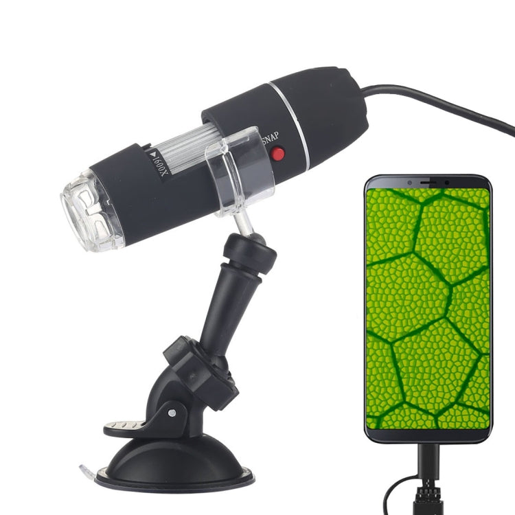 1600X แว่นขยาย HD 0.3MP เซ็นเซอร์รับภาพ 2 ใน 1 กล้องจุลทรรศน์ดิจิตอล USB พร้อม 8 LED และขาตั้งแบบมืออาชีพ, 1600X