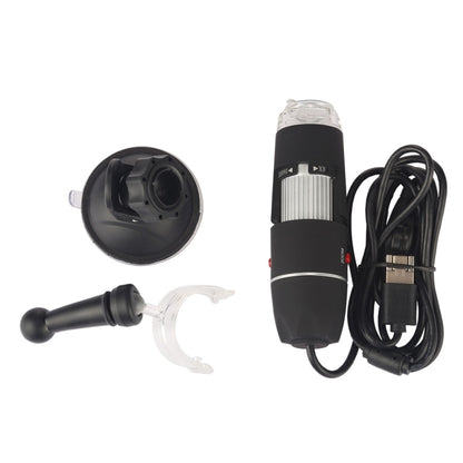 1600X แว่นขยาย HD 0.3MP เซ็นเซอร์รับภาพ 2 ใน 1 กล้องจุลทรรศน์ดิจิตอล USB พร้อม 8 LED และขาตั้งแบบมืออาชีพ, 1600X