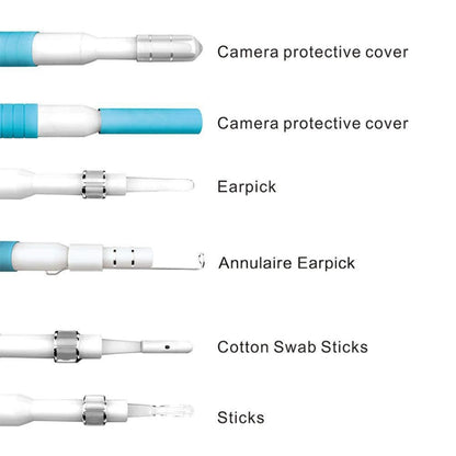 I95 3 ใน 1 USB การตรวจสอบขอบเขตหูกล้อง HD 0.3MP ภาพช้อนหูสำหรับโทรศัพท์ Android OTG และพีซีและ MacBook สายเคเบิลยาว 1.75 ม., 3 in 1 White  0.3MP