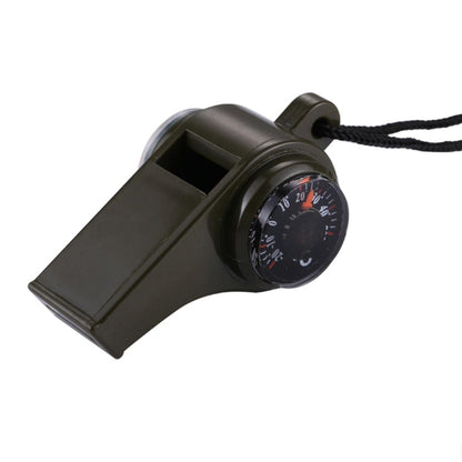 3 in 1 Outdoor Mini Multi-function แบบพกพามือถือนกหวีดช่วยชีวิตเข็มทิศเครื่องวัดอุณหภูมิ, H3-1