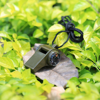 3 in 1 Outdoor Mini Multi-function แบบพกพามือถือนกหวีดช่วยชีวิตเข็มทิศเครื่องวัดอุณหภูมิ, H3-1