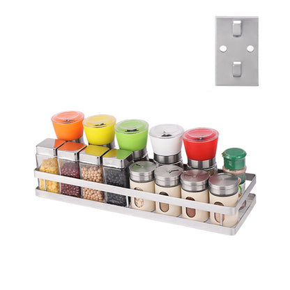 304 สแตนเลสติดผนังชั้นวางห้องครัวแขวนผู้ถือเครื่องปรุง, Seasoning Holder