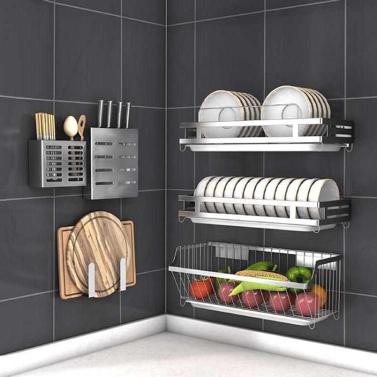 304 สแตนเลสติดผนังชั้นวางห้องครัวแขวนผู้ถือเครื่องปรุง, Seasoning Holder