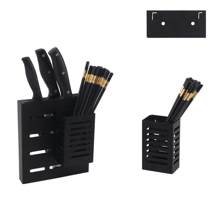 สแตนเลสติดผนังชั้นวางห้องครัวแขวน Kinfe ตะเกียบผู้ถือกระป๋อง, Kinfe Chopsticks Canister Holder