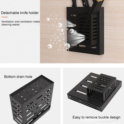 สแตนเลสติดผนังชั้นวางห้องครัวแขวน Kinfe ตะเกียบผู้ถือกระป๋อง, Kinfe Chopsticks Canister Holder