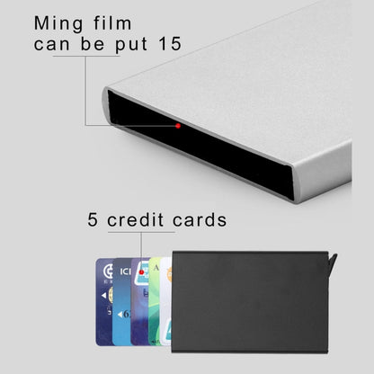 Antimagnetic สแตนเลส PU ผู้ถือบัตรธุรกิจกรณีบัตรเครดิต, ขนาด: 10 * 6.2 * 0.8 ซม
