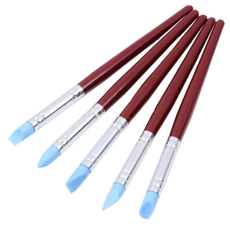 5 ชิ้นปลายยางยืดหยุ่นเซรามิค Clay Indentation เครื่องมือ Clay Sculpting Shaper, XPC-3203