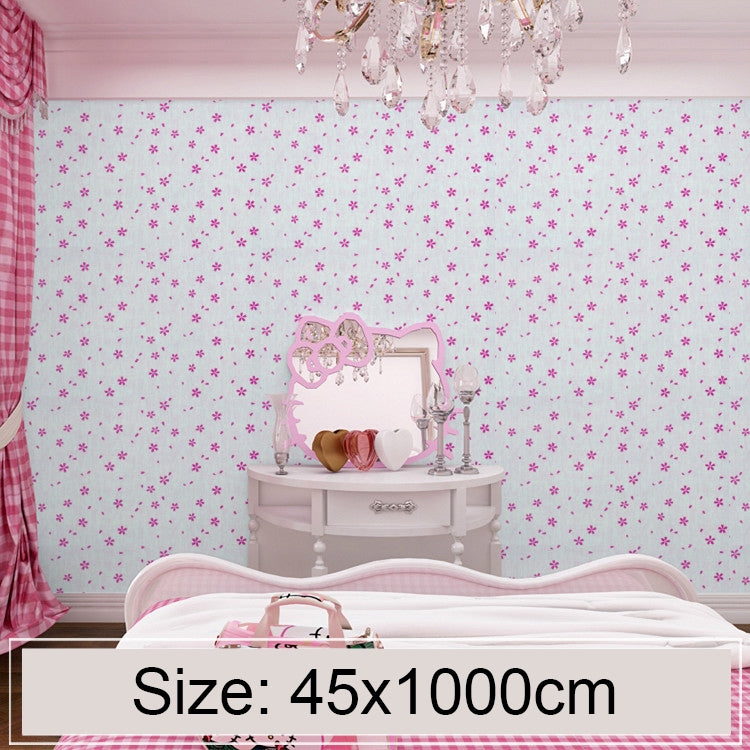 ผง Cherry Blossom Creative 3D อิฐหินตกแต่งวอลล์เปเปอร์สติ๊กเกอร์ห้องนอนห้องนั่งเล่นผนังวอลล์เปเปอร์กันน้ำม้วนขนาด: 45 x 1000 ซม., Powder cherry blossom