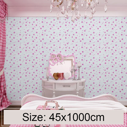 ผง Cherry Blossom Creative 3D อิฐหินตกแต่งวอลล์เปเปอร์สติ๊กเกอร์ห้องนอนห้องนั่งเล่นผนังวอลล์เปเปอร์กันน้ำม้วนขนาด: 45 x 1000 ซม., Powder cherry blossom