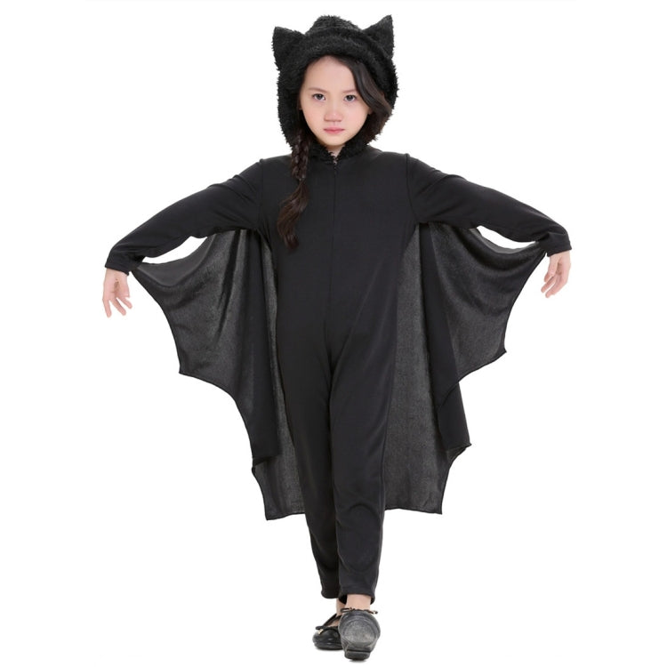 ฮาโลวีนเครื่องแต่งกายเด็ก Jumpsuit ค้างคาวสไตล์คอสเพลย์เครื่องแต่งกายชุดสูทขนาด: M ความสูงที่แนะนำ: 115-130 ซม, Size: M Children