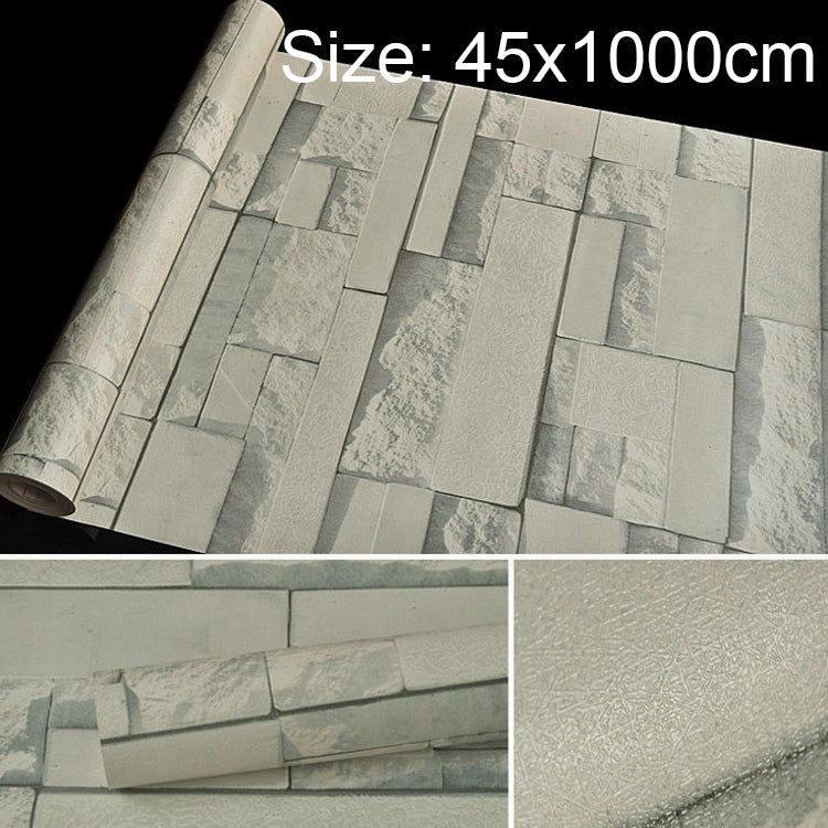 Qingyun Stone Creative 3D หินอิฐตกแต่งสติ๊กเกอร์วอลเปเปอร์ห้องนอนห้องนั่งเล่นผนังวอลล์เปเปอร์กันน้ำม้วนขนาด: 45 x 1000 ซม., Qingyun Stone