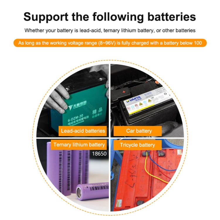 H6133 12 V-84 V แบตเตอรี่ตะกั่วกรดเครื่องทดสอบแรงดันไฟฟ้าเปอร์เซ็นต์เครื่องวัดโวลต์มิเตอร์แบตเตอรี่ลิเธียมสถานะ Monitor, 12V-84V Blue Light, 12V-84V Green Light, 12V-84V White Light