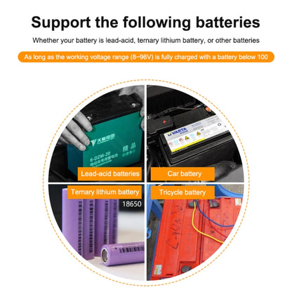 H6133 12 V-84 V แบตเตอรี่ตะกั่วกรดเครื่องทดสอบแรงดันไฟฟ้าเปอร์เซ็นต์เครื่องวัดโวลต์มิเตอร์แบตเตอรี่ลิเธียมสถานะ Monitor, 12V-84V Blue Light, 12V-84V Green Light, 12V-84V White Light