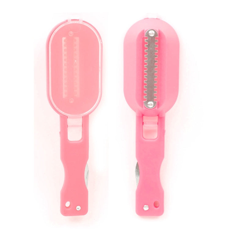 2 PCS Kitchen Essential เครื่องขูดปลาเกล็ดปลามีดไสพร้อมฝาปิด, 20x5.2cm Pink, 20x5.2cm Green, 20x5.2cm Blue