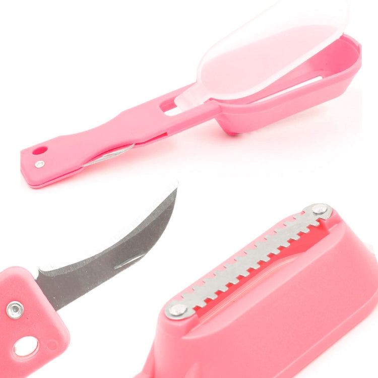 2 PCS Kitchen Essential เครื่องขูดปลาเกล็ดปลามีดไสพร้อมฝาปิด, 20x5.2cm Pink, 20x5.2cm Green, 20x5.2cm Blue