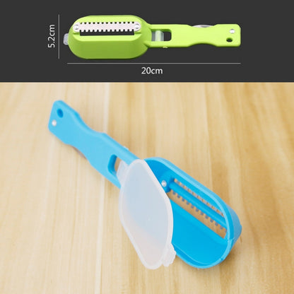 2 PCS Kitchen Essential เครื่องขูดปลาเกล็ดปลามีดไสพร้อมฝาปิด, 20x5.2cm Pink, 20x5.2cm Green, 20x5.2cm Blue