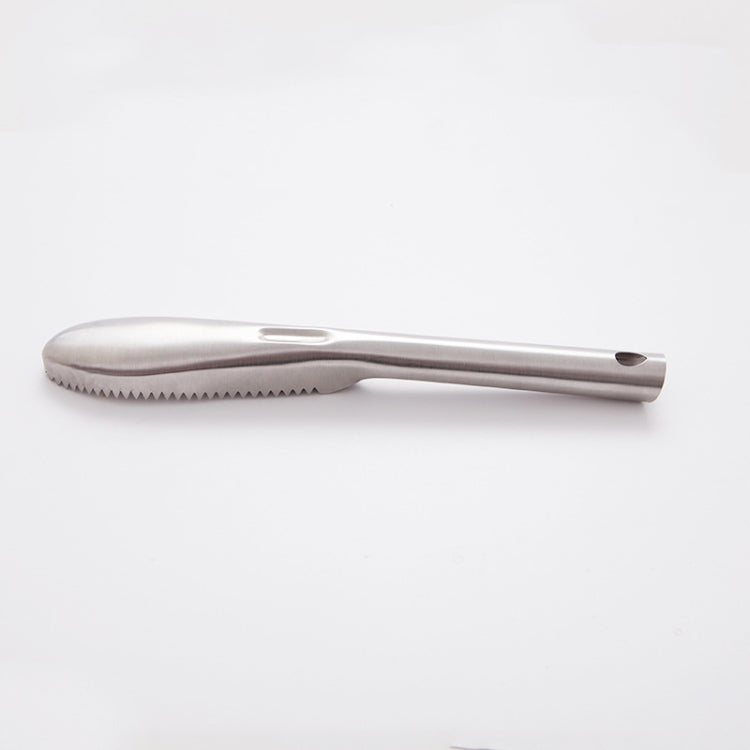 ห้องครัว Essential สแตนเลสแบบสองทิศทางฟันเลื่อยปลา Scraper ปลา Planing มีด, 22.5x3cm