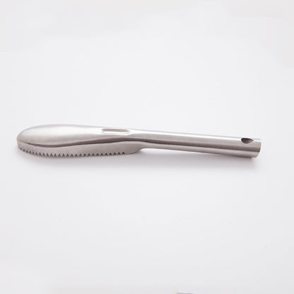 ห้องครัว Essential สแตนเลสแบบสองทิศทางฟันเลื่อยปลา Scraper ปลา Planing มีด, 22.5x3cm