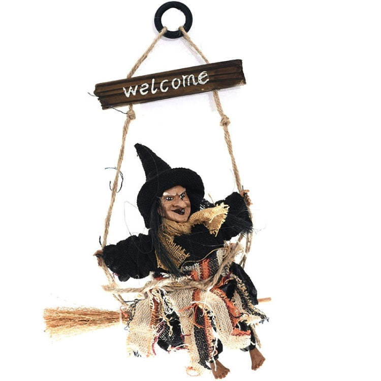 ฮาโลวีน Retro แม่มดเครื่องประดับไม้กวาด Ghost Hang Up Props บ้านฮาโลวีนตกแต่งงานรื่นเริงปาร์ตี้ฮาโลวีนจี้