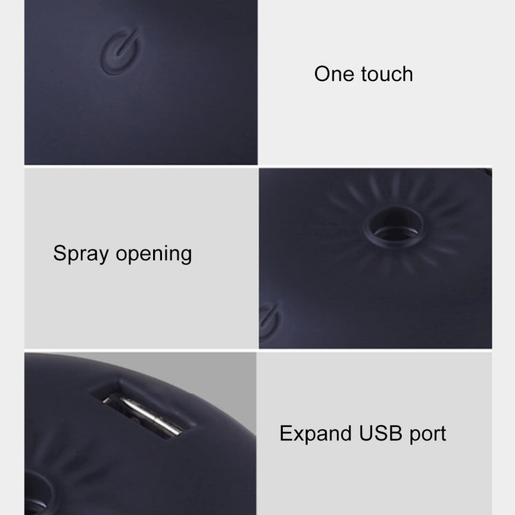 3 in 1 มัลติฟังก์ชั่นชาร์จ USB รูปเห็ดไฟฟ้า Aroma Essential อัลตราโซนิกน้ำมันหอมระเหย Cool Mist Humidifier พร้อมพอร์ต USB แบบขยาย