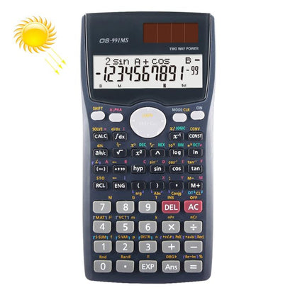 OSALO OS-991MS 10 + 2 หลักจอแสดงผลคู่ Multi-Functional นักเรียนฟังก์ชั่นเครื่องคิดเลขวิทยาศาสตร์พลังงานแสงอาทิตย์ Dual Power เครื่องคิดเลข, OS-991MS