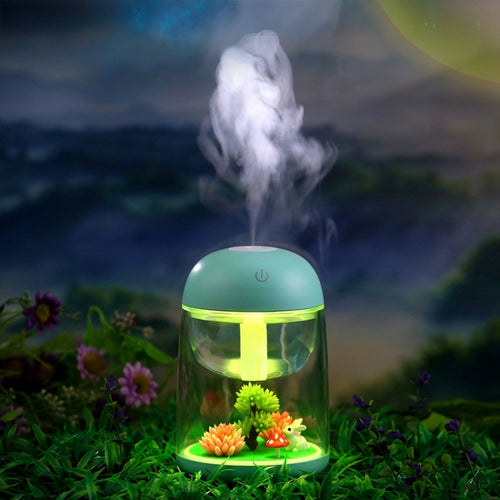 Imycoo WT602 2W แบบพกพา Mini Micro Landscape Design USB Charge Aromatherapy Air Humidifier พร้อมไฟ LED สีสันสดใส, ความจุถังน้ำ: 180ml, DC 5V
