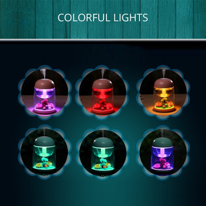 Imycoo WT602 2W แบบพกพา Mini Micro Landscape Design USB Charge Aromatherapy Air Humidifier พร้อมไฟ LED สีสันสดใส, ความจุถังน้ำ: 180ml, DC 5V