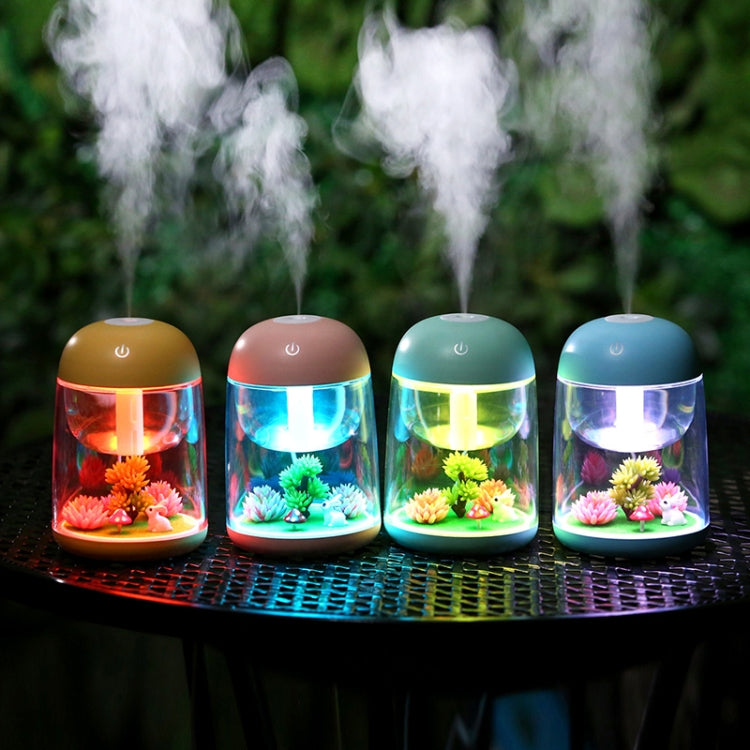Imycoo WT602 2W แบบพกพา Mini Micro Landscape Design USB Charge Aromatherapy Air Humidifier พร้อมไฟ LED สีสันสดใส, ความจุถังน้ำ: 180ml, DC 5V