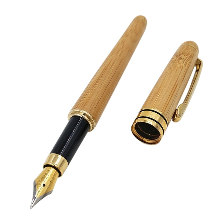 สำนักงานโรงเรียน Extra Fine Nib โปร่งใสลูกสูบไม้ไผ่ Fountain Ink ปากกา