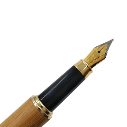 สำนักงานโรงเรียน Extra Fine Nib โปร่งใสลูกสูบไม้ไผ่ Fountain Ink ปากกา