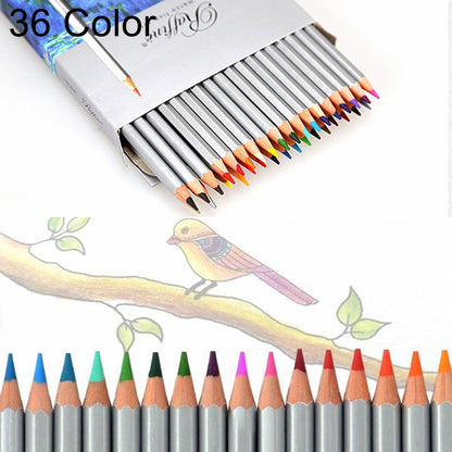 Professional Art Sketch สมุดระบายสีวาดสีสันสดใสชุดดินสอสีไม้ 36 สี, 36-color