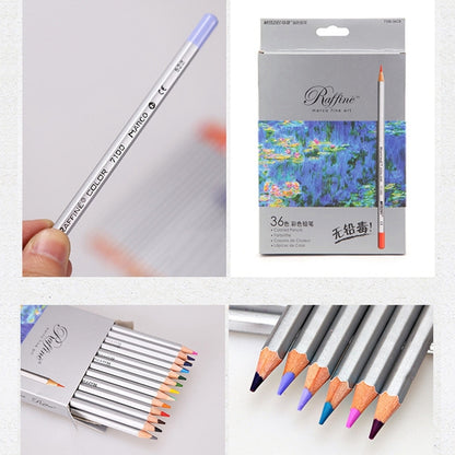 Professional Art Sketch สมุดระบายสีวาดสีสันสดใสชุดดินสอสีไม้ 36 สี, 36-color