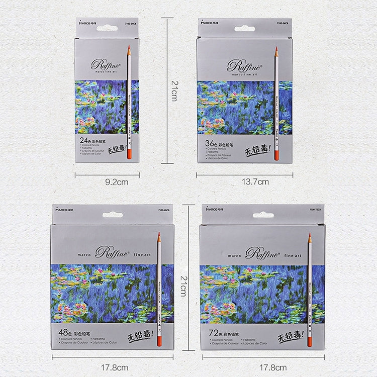 Professional Art Sketch สมุดระบายสีวาดสีสันสดใสชุดดินสอสีไม้ 48 สี, 48-color
