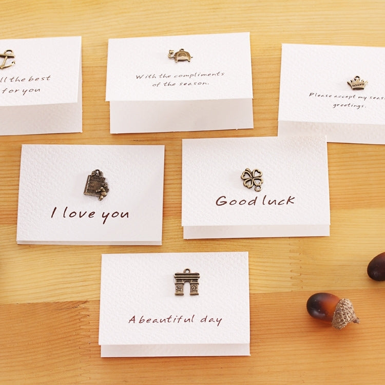 20 ชิ้นสร้างสรรค์ที่เรียบง่ายมินิเครื่องประดับการ์ดอวยพรการ์ดวันเกิด DIY พับบัตรอวยพรโปสการ์ด, การจัดส่งสไตล์สุ่ม, DIY Folding Blessing Card