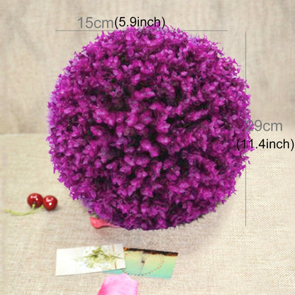 ประดิษฐ์ยูคาลิปตัสสีม่วงพืช Topiary งานแต่งงานหน้าแรกตกแต่งกลางแจ้งเครื่องประดับแขวน, เส้นผ่านศูนย์กลาง: 11.4 นิ้ว, 11.4 inch