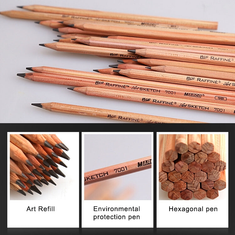 12 ชิ้นการวาดภาพการเขียนร่างดินสอไม้ก่อนเหลาดินสอกราไฟท์ศิลปะ 2B, 2B