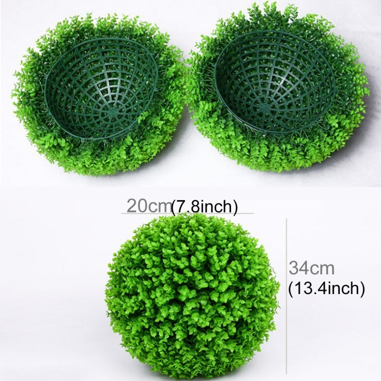 ต้นไม้ยูคาลิปตัสประดิษฐ์สีเขียวลูกบอล Topiary งานแต่งงานงานตกแต่งกลางแจ้งบ้านแขวนเครื่องประดับเส้นผ่านศูนย์กลาง: 13.4 นิ้ว, 13.4 inch