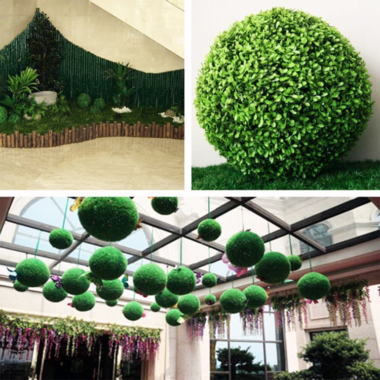 ต้นไม้ยูคาลิปตัสประดิษฐ์สีเขียวลูกบอล Topiary งานแต่งงานงานตกแต่งกลางแจ้งบ้านแขวนเครื่องประดับเส้นผ่านศูนย์กลาง: 13.4 นิ้ว, 13.4 inch