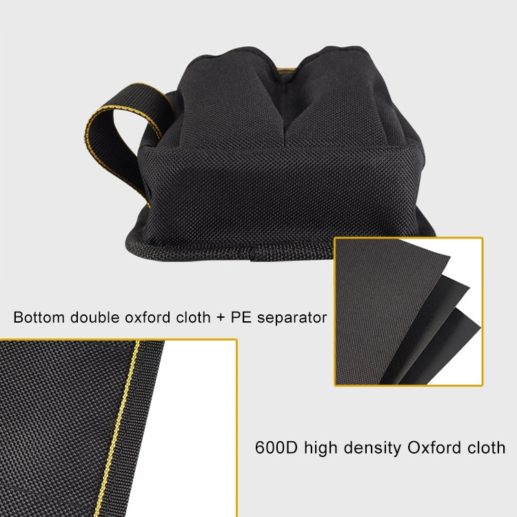 กระเป๋าเข็มขัดช่างไฟฟ้าผ้า Oxford มืออาชีพสะดวกกระเป๋าเครื่องมือ, WH008 Black