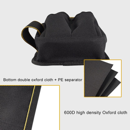 กระเป๋าเข็มขัดช่างไฟฟ้าผ้า Oxford มืออาชีพสะดวกกระเป๋าเครื่องมือ, WH008 Black