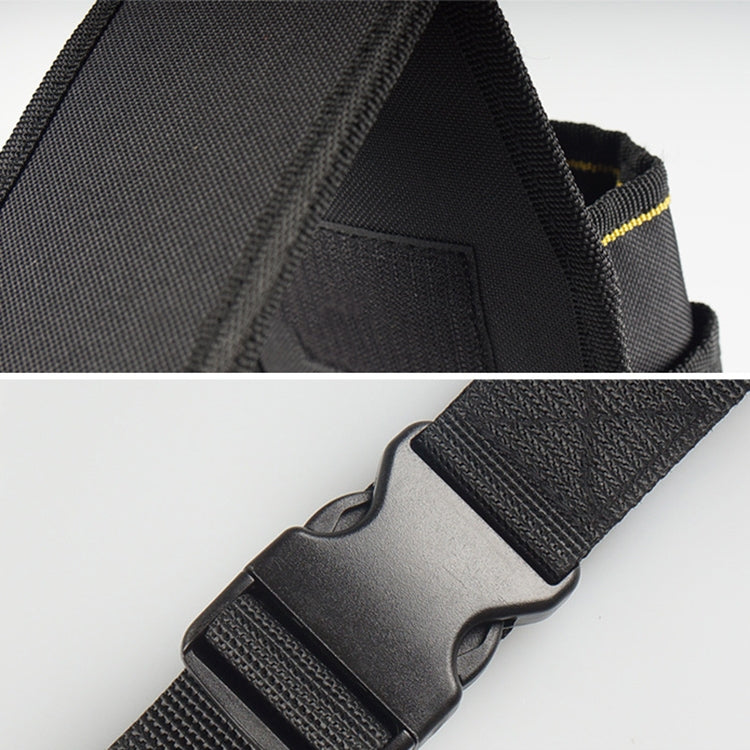 กระเป๋าเข็มขัดช่างไฟฟ้าผ้า Oxford มืออาชีพสะดวกกระเป๋าเครื่องมือ, WH008 Black
