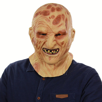 เทศกาลฮาโลวีนปาร์ตี้น้ำยาง Burn Face Mask Skeleton กลัวหน้ากากหมวก, Burn Face Mask Skeleton