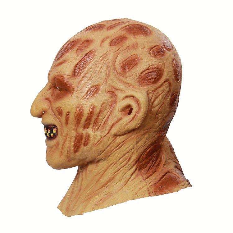 เทศกาลฮาโลวีนปาร์ตี้น้ำยาง Burn Face Mask Skeleton กลัวหน้ากากหมวก, Burn Face Mask Skeleton